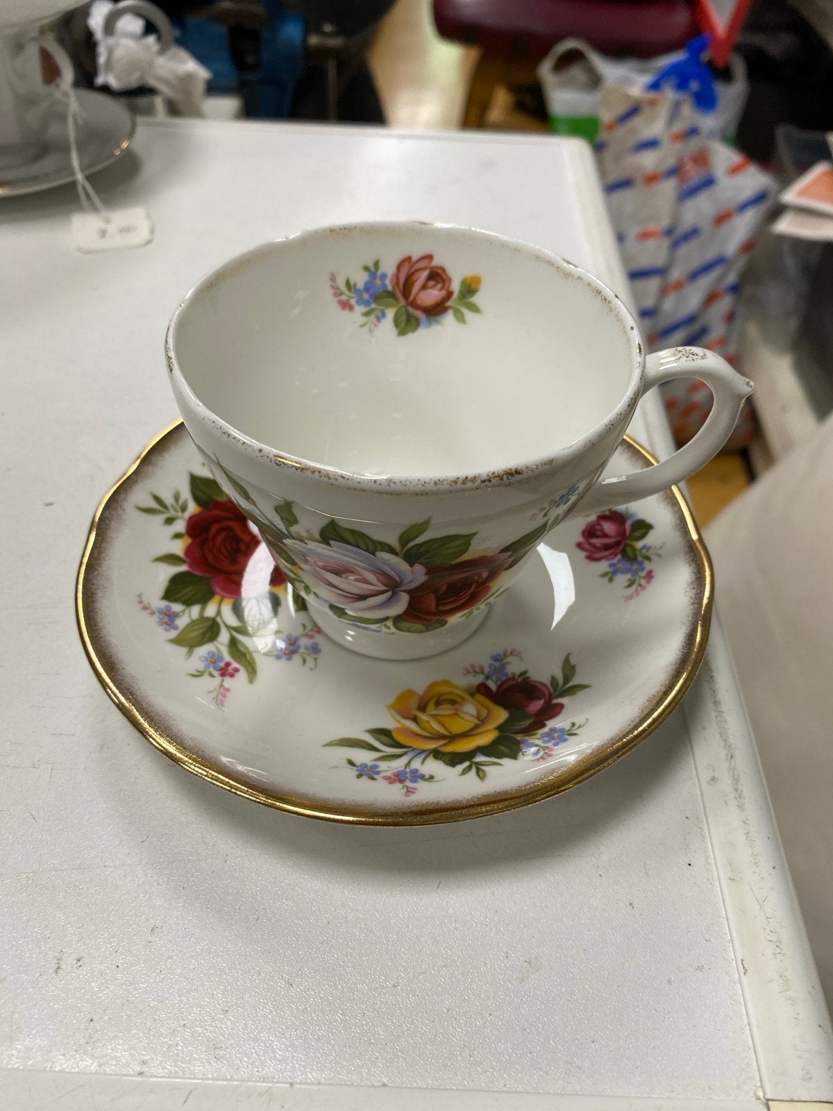 Antiek Springfield Bone China kop en schotel, Made in Englan, Ophalen of Verzenden
