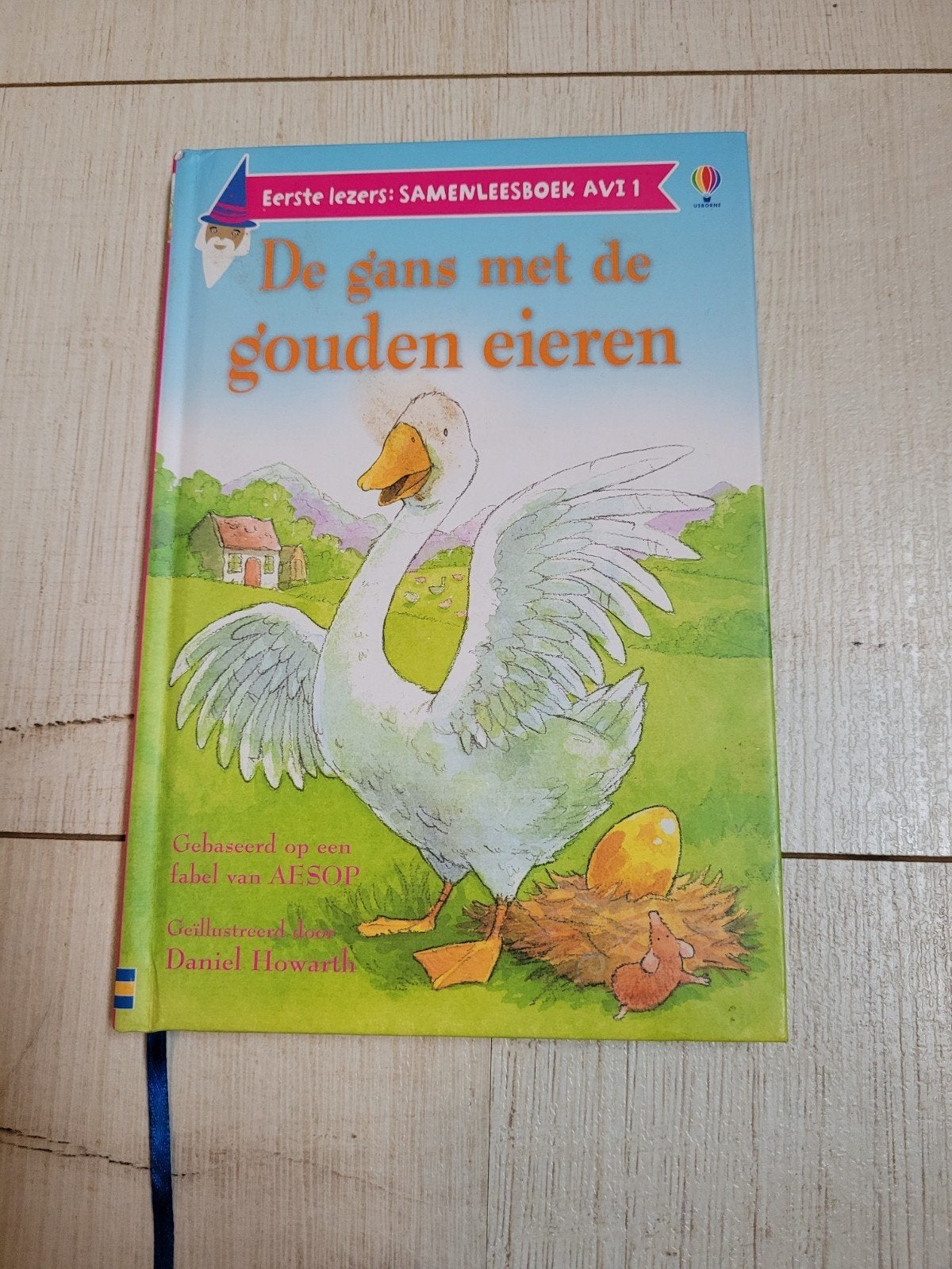 Samenleesboek: De gans met de gouden eieren, AVI1 6+, Ophalen, Zo goed als nieuw, Sprookjes