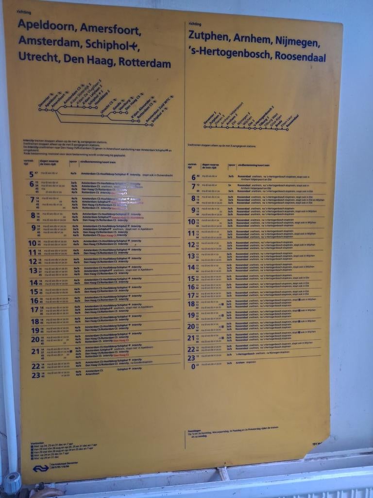 Oud trein route bord., Ophalen