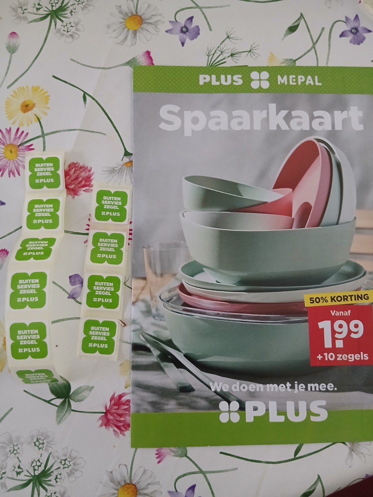 Mepal servies,  zegels 50%korting, Ophalen of Verzenden, Winkel, Super of Benzinepomp, Volle spaarkaart