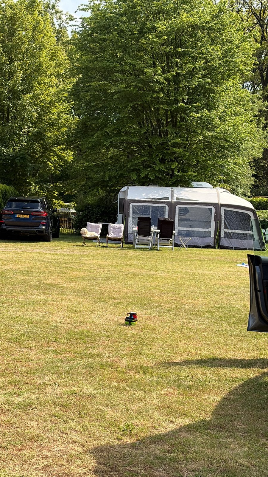 Kampa Rally Air pro 390 opblaasbare voortent met aanbouw, Ophalen, Gebruikt