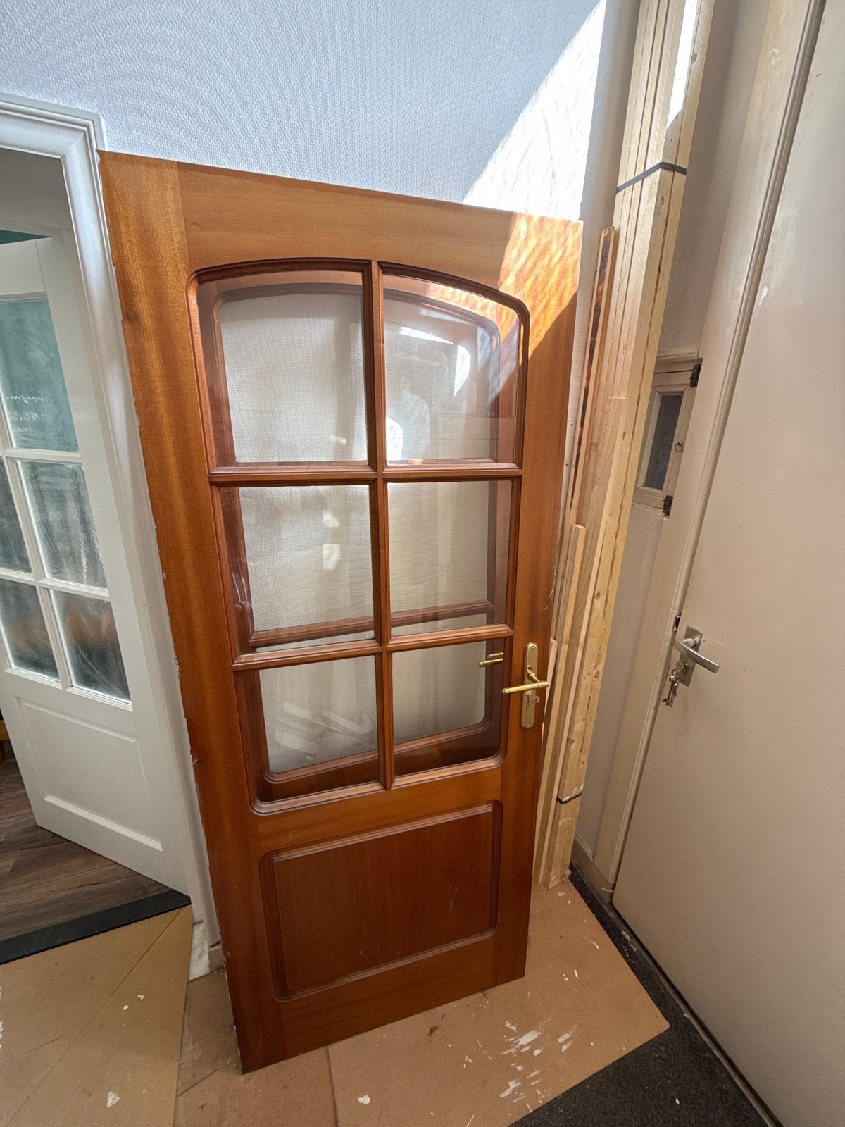 Massief houten binnendeur, Ophalen, Gebruikt, 80 tot 100 cm, Binnendeur