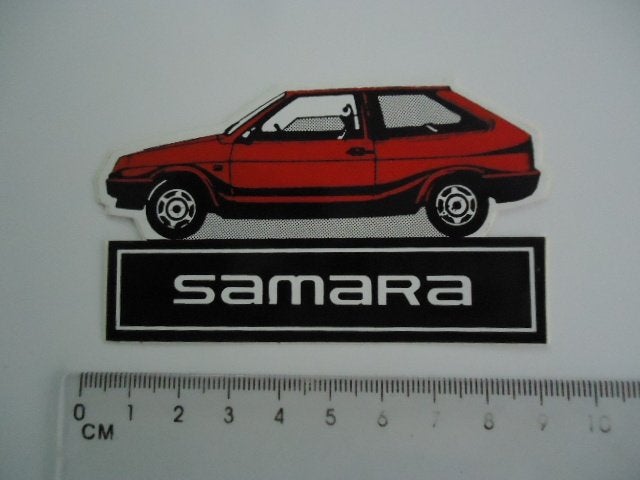 sticker oud LADA Samara auto car autorai oldtimer retro, Verzamelen, Stickers, Verzenden, Zo goed als nieuw, Bedrijf of Vereniging