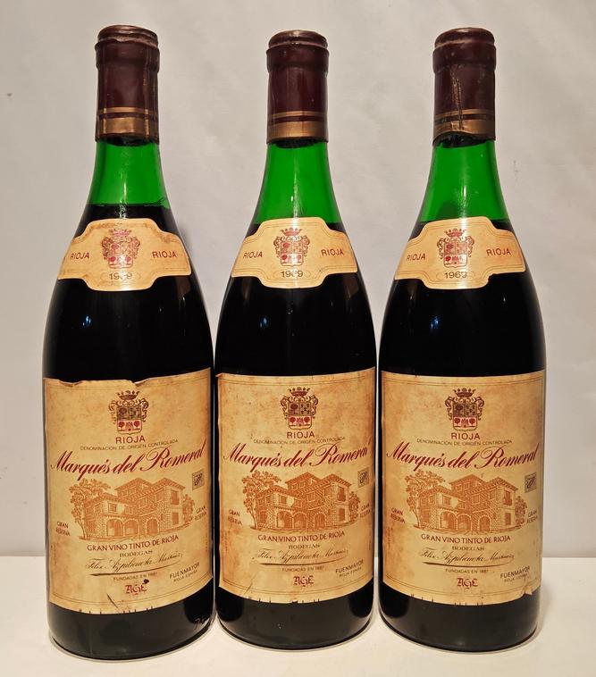 1969 Marques del Romeral -Rioja Gran Reserva- 1x(0.75 liter), Verzamelen, Wijnen, Verzenden, Spanje, Zo goed als nieuw, Rode wijn