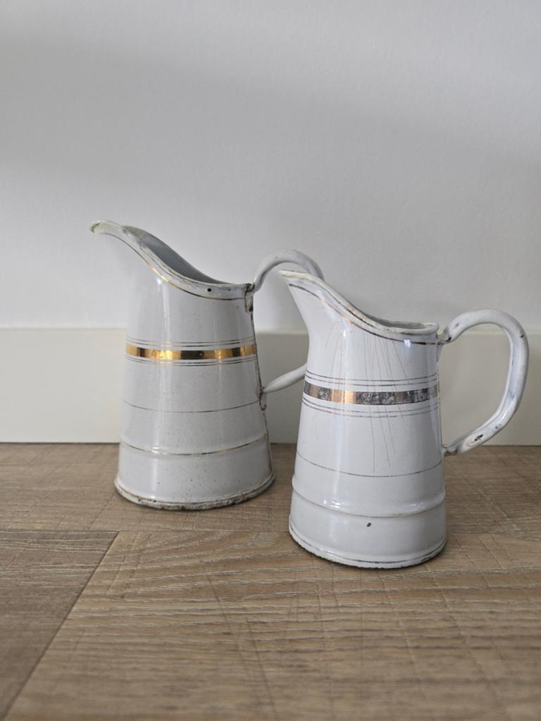 2 zeldzame antieke Franse kleine lampetkannen waterkannen, Antiek en Kunst, Ophalen of Verzenden