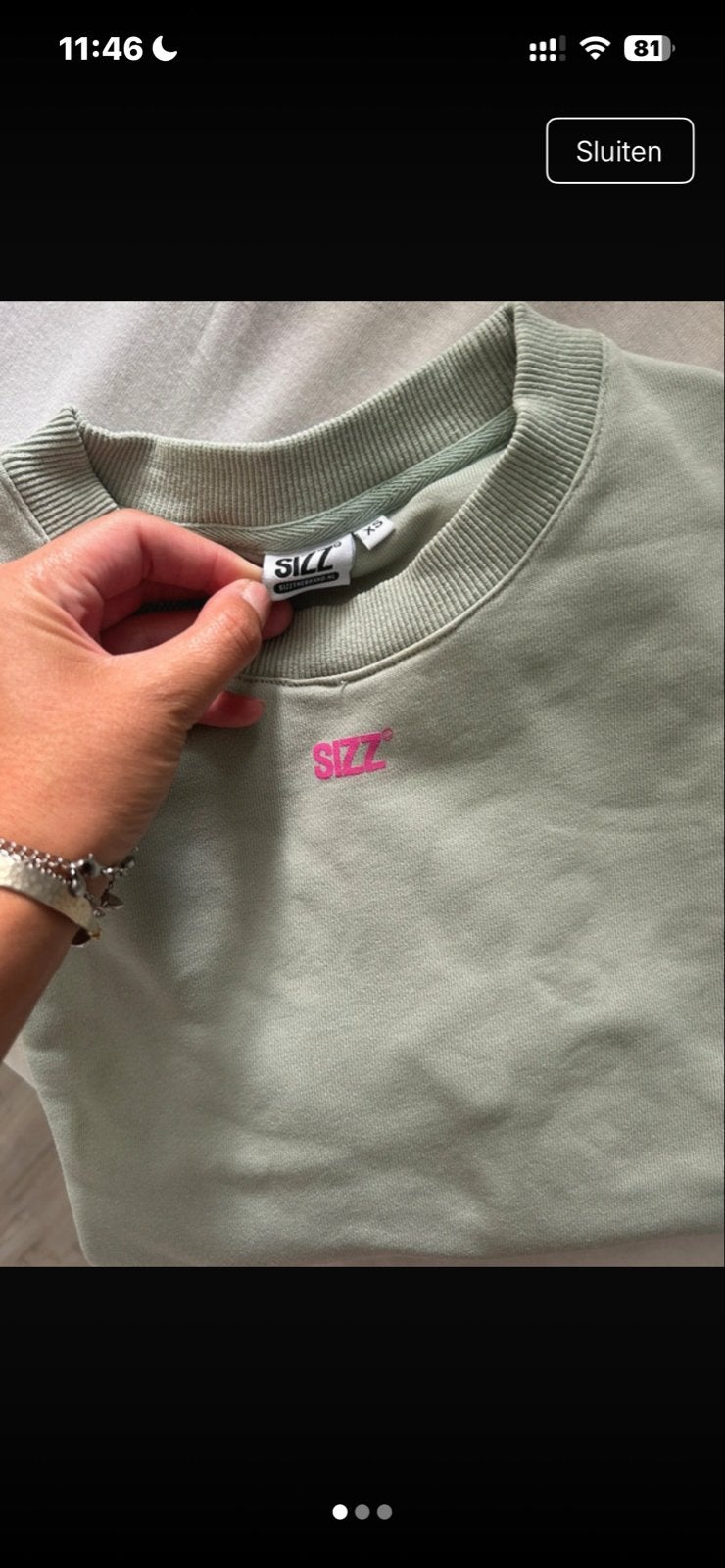 Sizz sweater maat xs, Kleding | Dames, Truien en Vesten, Verzenden, Zo goed als nieuw, Maat 34 (XS) of kleiner, Groen
