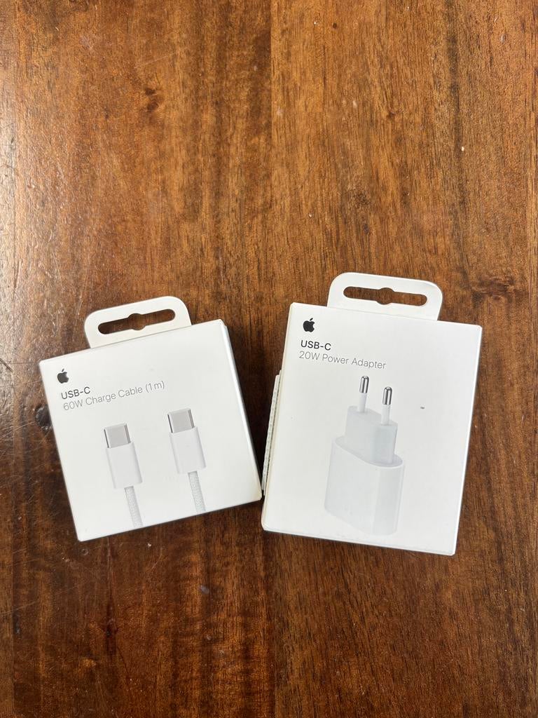 Apple USB-C 20W Power Adapter & 60W Charge Cable (1m), Ophalen of Verzenden, Nieuw
