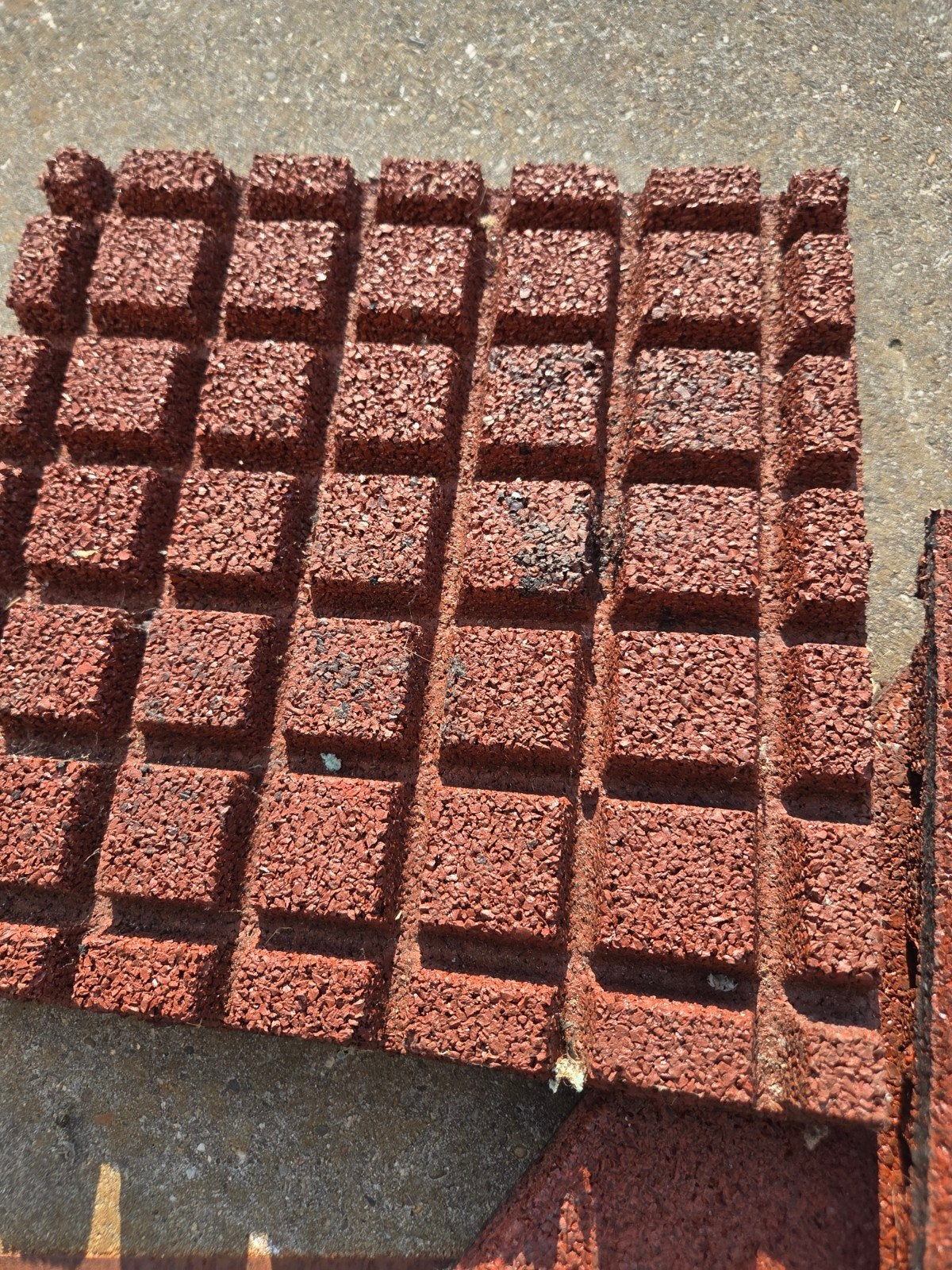 4 rubber tegels 30x30x3 cm - vervangt straattegel, Tuin en Terras, Tegels en Klinkers, Gebruikt, Overige typen, Rubber, Ophalen of Verzenden