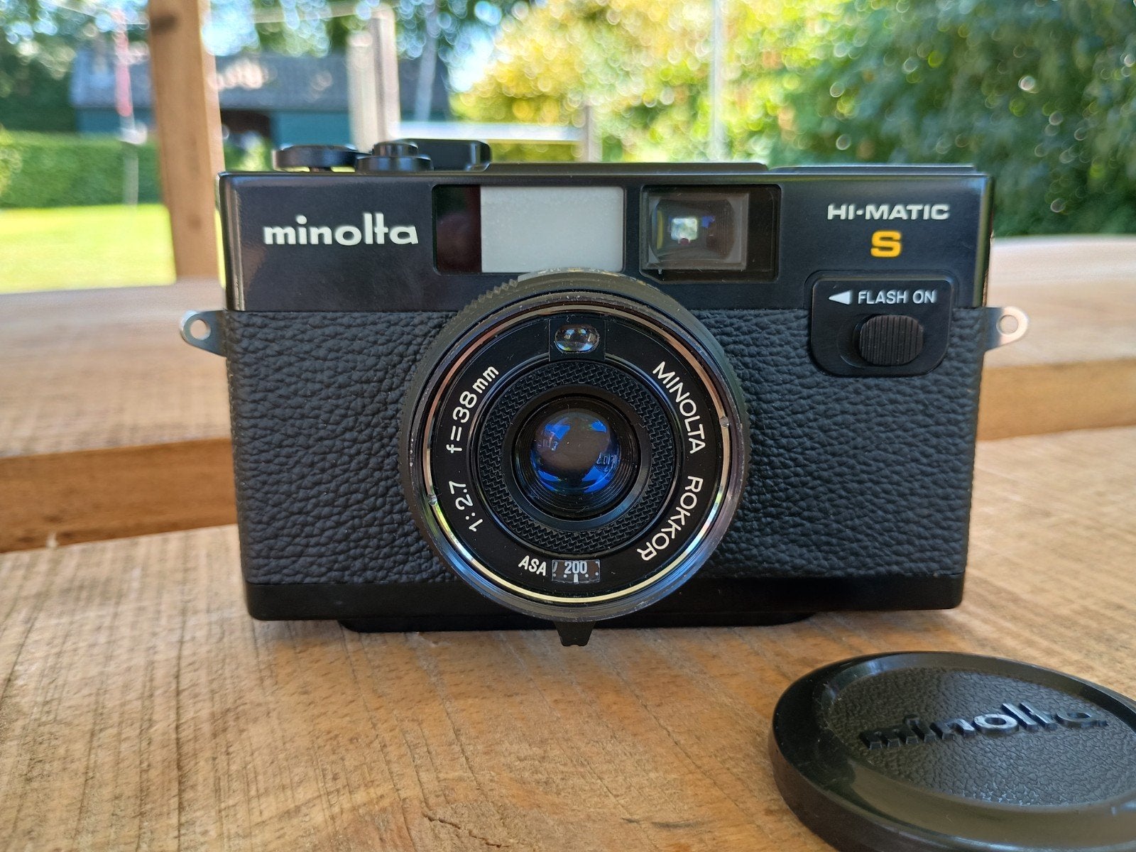 Prachtige Minolta Hi-Matic S analoge camera- werkt!, Ophalen of Verzenden, Compact, Minolta