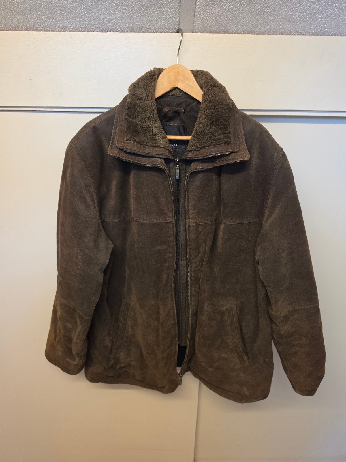 Donar Menswear bruine leren jas – maat 52, Ophalen, Gedragen, Maat 52/54 (L), Bruin