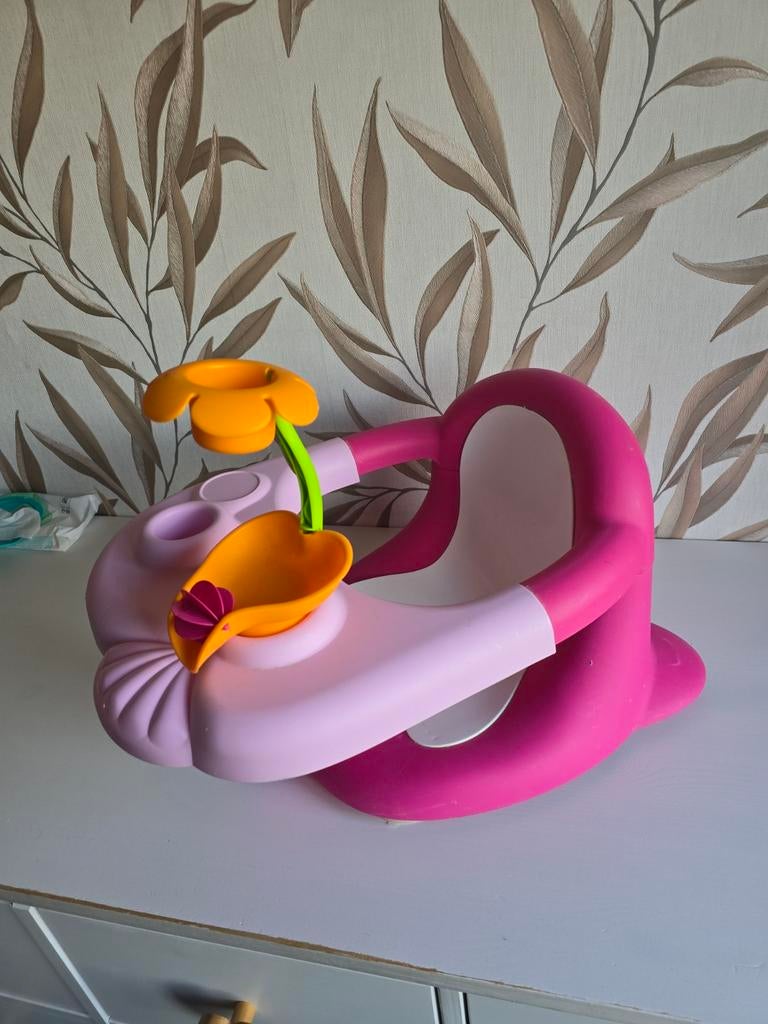 Roze baby badzitje met speelgoed, Gebruikt, Badzitje of Badring, Standaard, Ophalen
