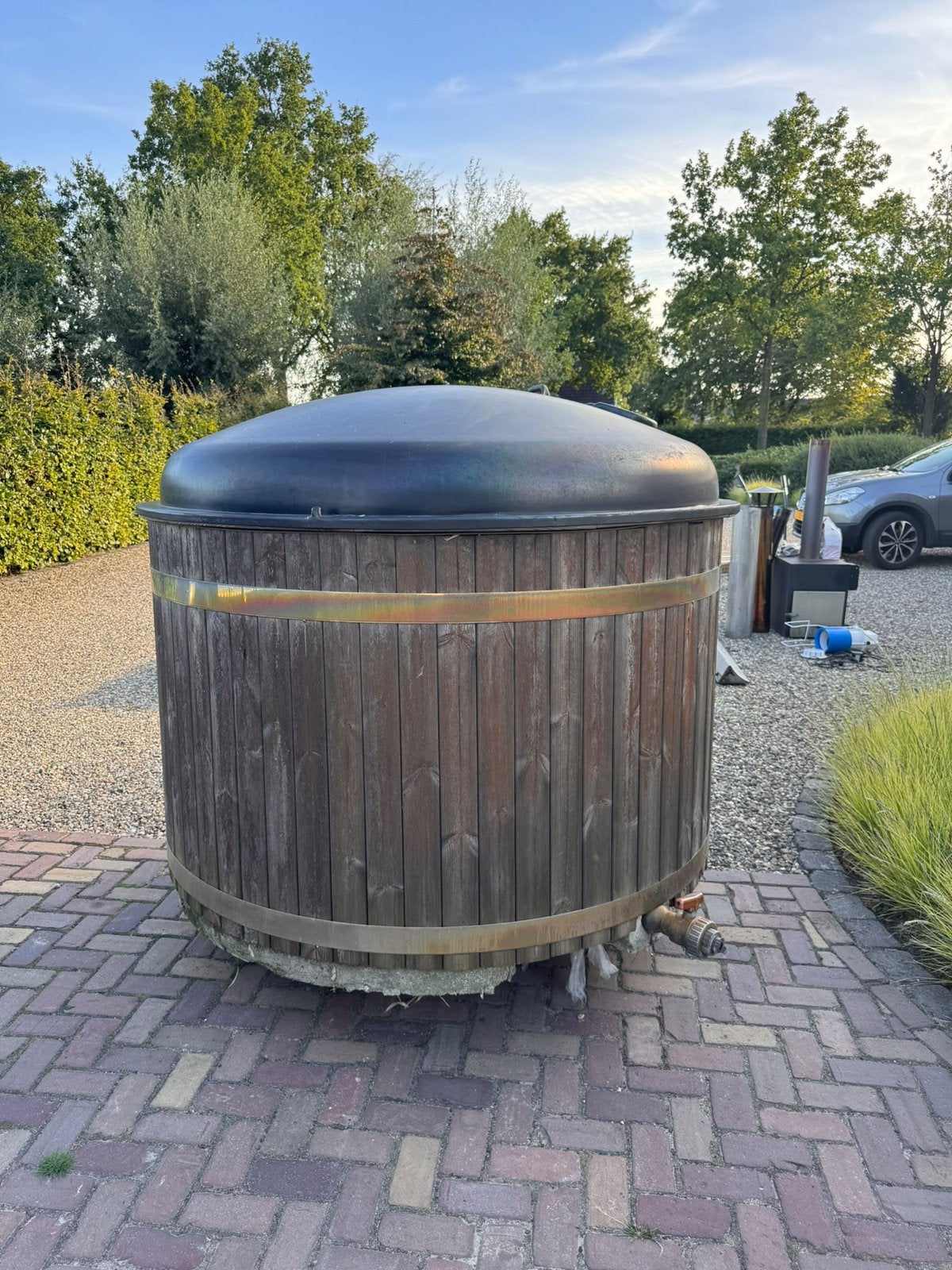 Kirami gebruikte hottub - houtgestookt - evt rexener/diesel, Ophalen, Trap, 7921AE, Fast Fair b.v.