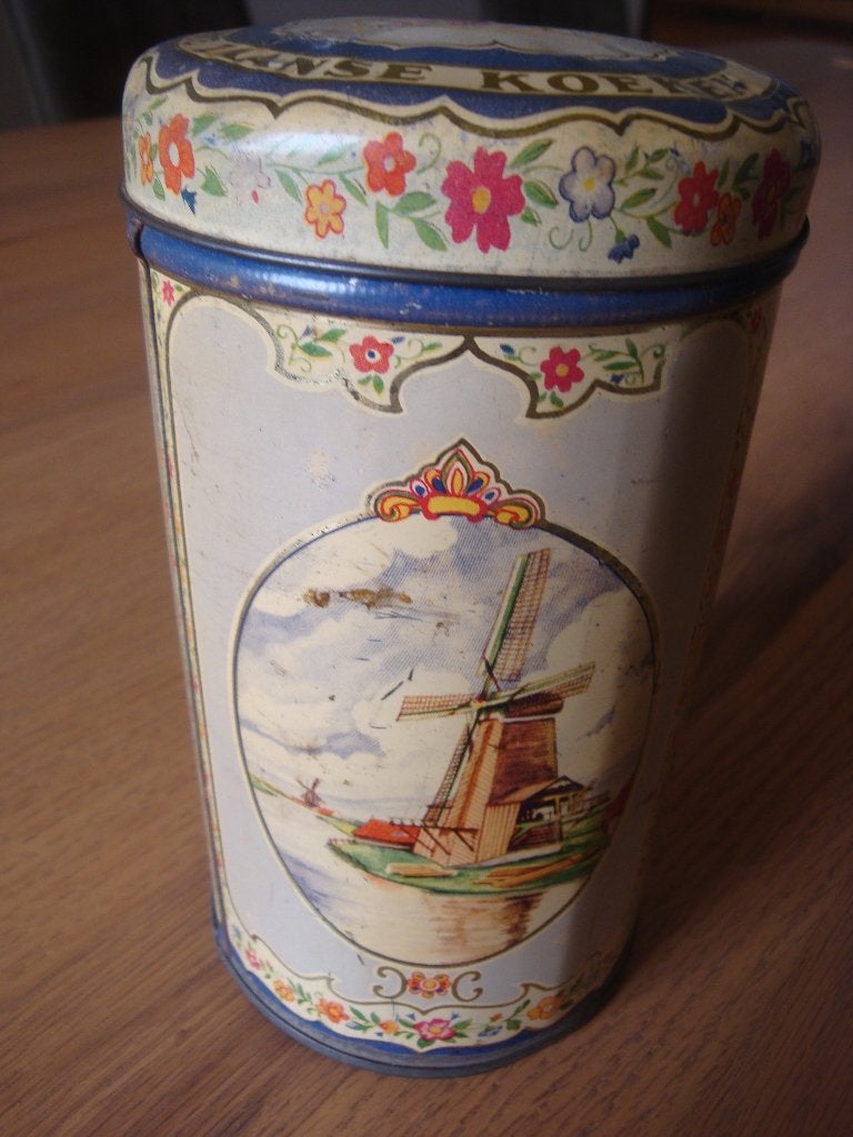 Oud blik Albert Heijn Zaanse koeken AH vintage, Ophalen of Verzenden, Gebruikt, Koek(jes)