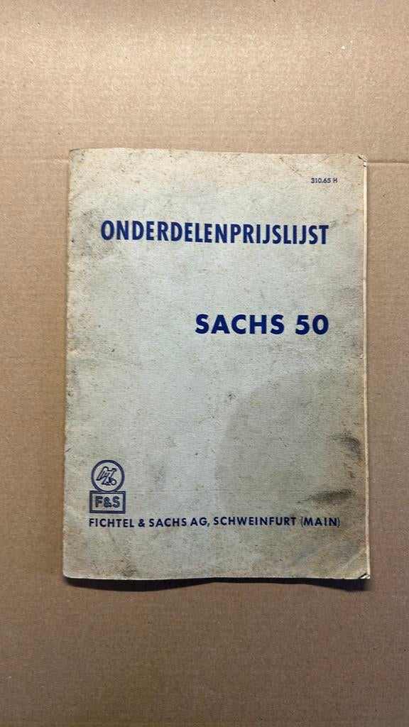 Onderdelenprijslijst Sachs 50 motor - Fichtel & Sachs AG, Ophalen of Verzenden, Overige merken