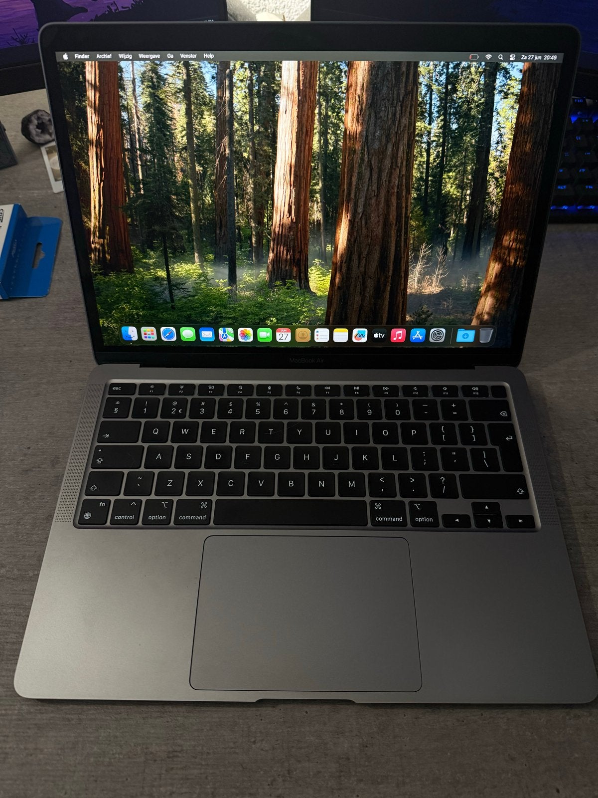 MacBook Air M1 2020 - 8GB RAM, 256GB SSD, 13 inch, Ophalen, 256 GB, Qwerty, 8 GB