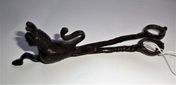 Oude Messing Kaarsensnuiter Lontenschaar met Sfinx (7855), Ophalen of Verzenden