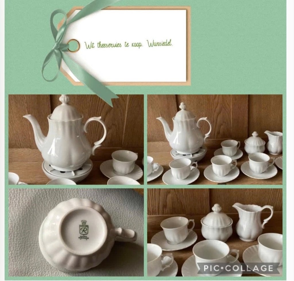 Wunsiedel, wit theeservies, 6 personen, €10, Ophalen, Overige typen, Zo goed als nieuw, Overige stijlen