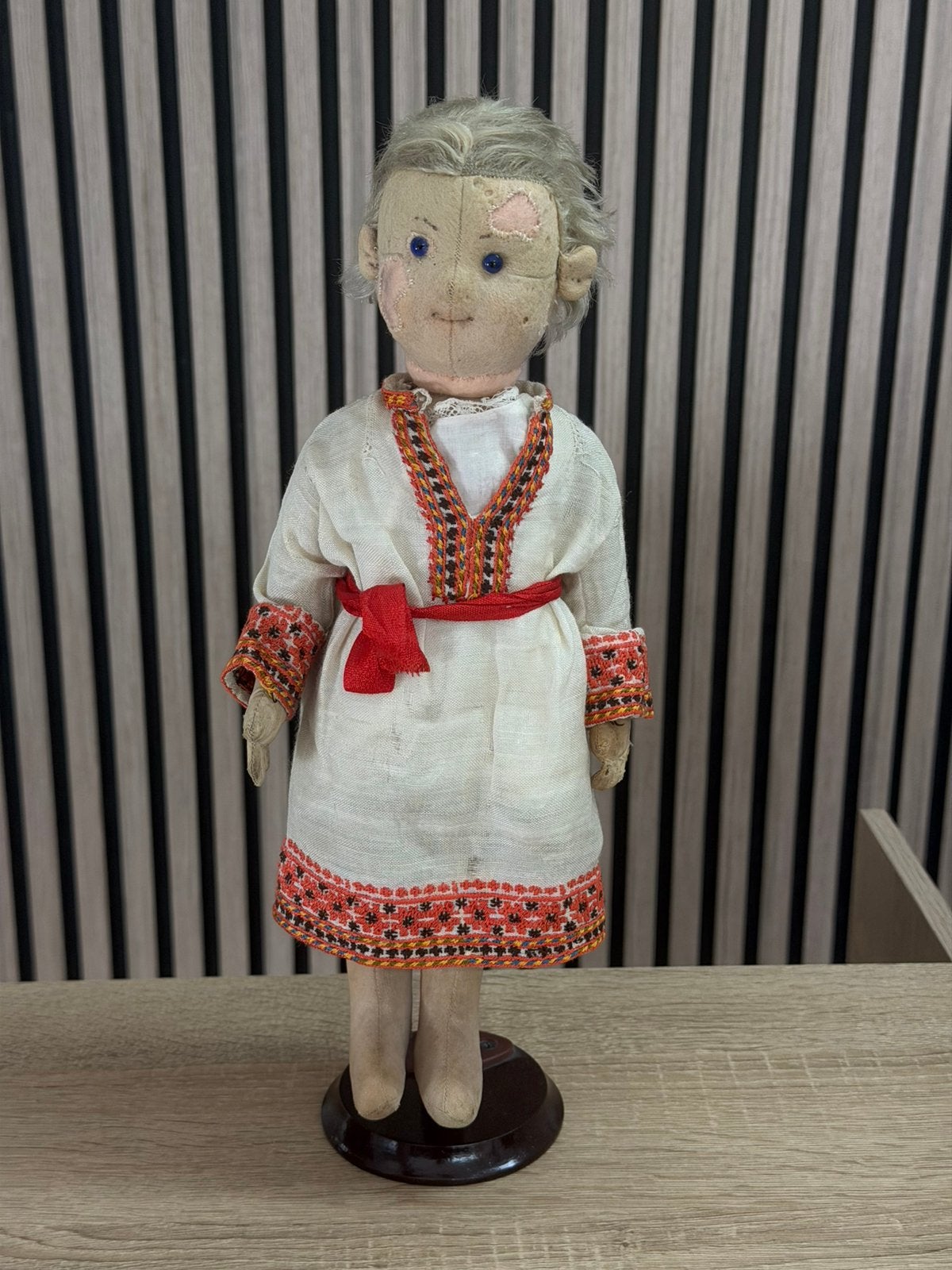 Unieke antieke Steiff pop (1910-1920) – 35cm – Met knop!, Ophalen of Verzenden