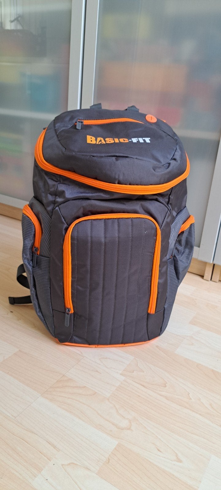 Rugtas. Basic-fit. Grijs/oranje. Nieuw., Ophalen of Verzenden, Nieuw, Overige merken