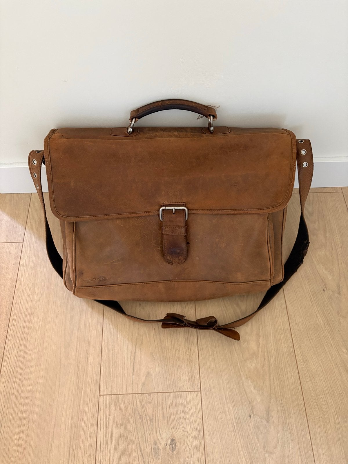 Leren laptoptas / herentas / werktas, Overige merken, Gebruikt, Bruin, Ophalen of Verzenden