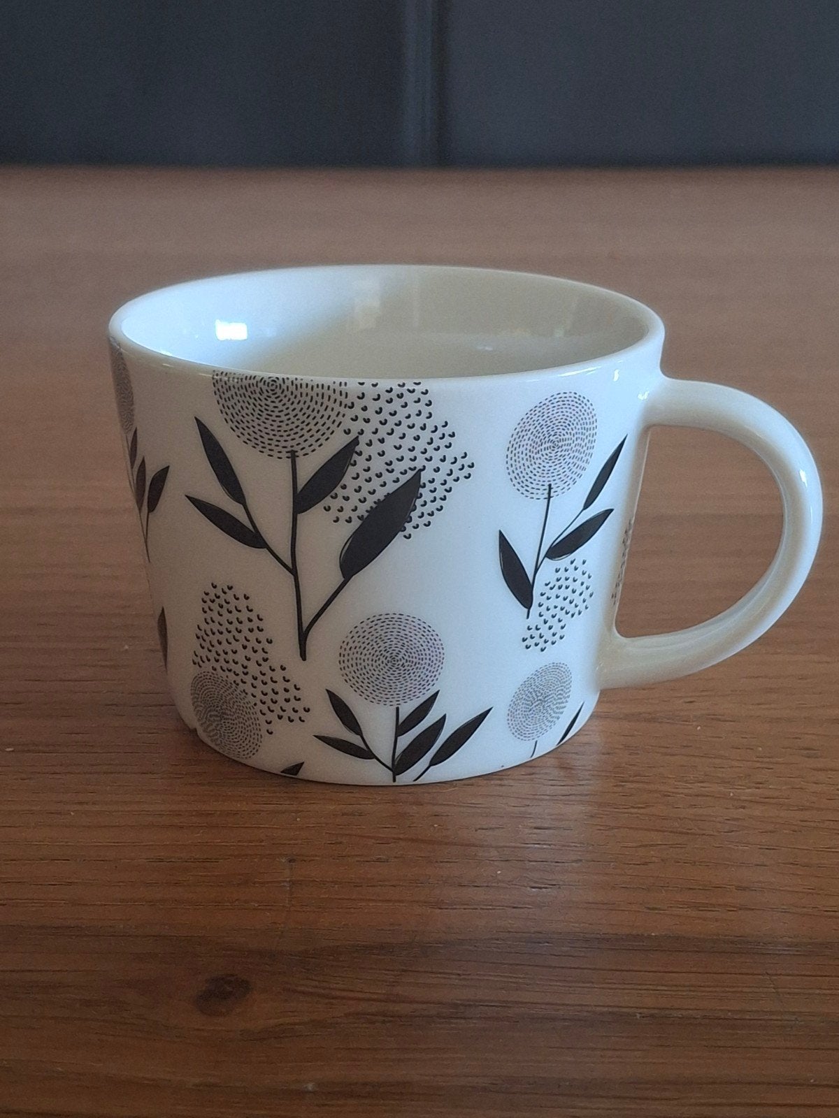 Dutch Rose Minimok - Zwart/Wit Bloemmotief, Gebruikt, Overige merken, Keramiek, Modern