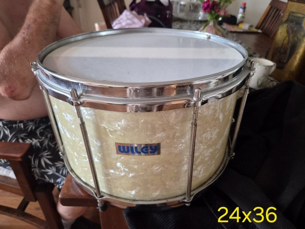 Wiley trommel in goede staat met hoes en drumstokken, Ophalen of Verzenden, Gebruikt, Trommel