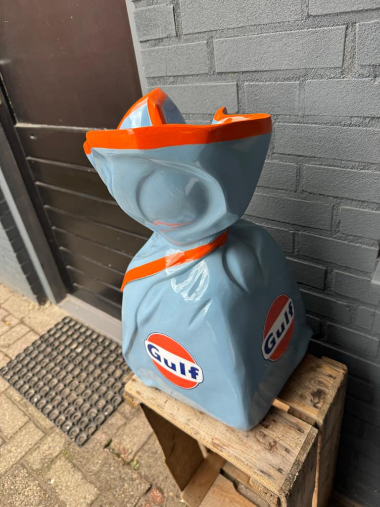 Grote Gulf Oliezak Decoratie - Vintage Stijl, Ophalen, Reclamebord, ., Nieuw