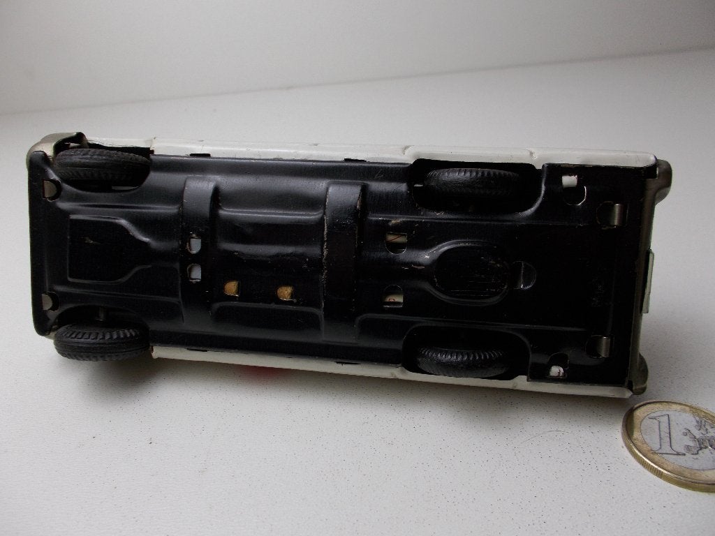 Jaren 50/60 JAPAN. BLIKKEN AMBULANCE + Werkend ZWAAILICHT!, Ophalen of Verzenden