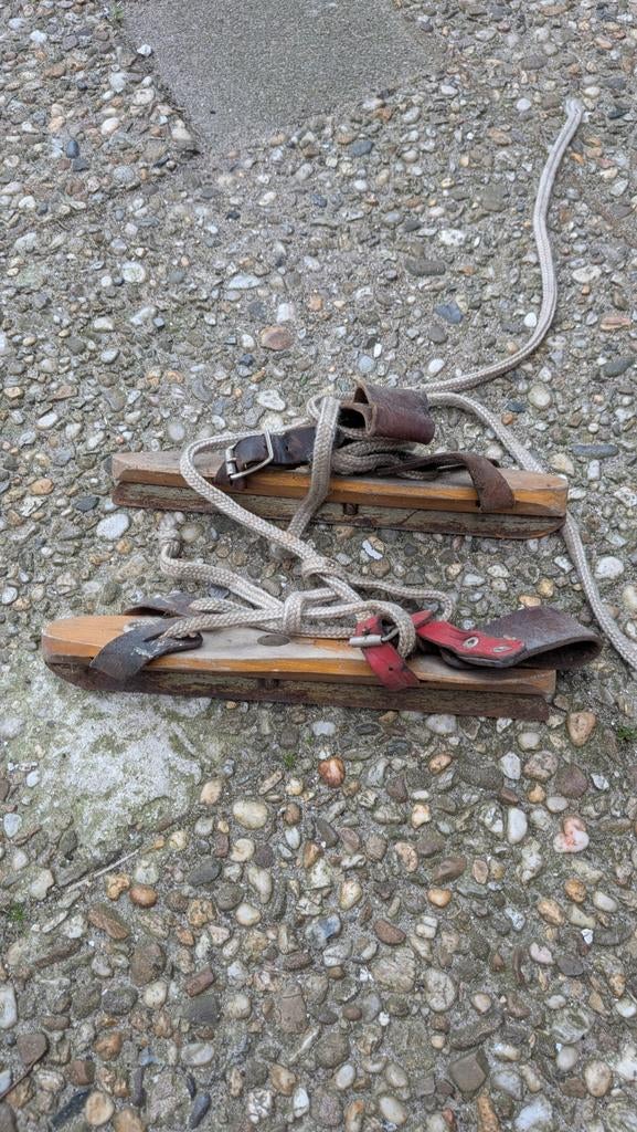 Vintage Friese doorlopers schaatsen gratis, Sport en Fitness, Schaatsen, Ophalen, Gebruikt, Friese doorlopers, Overige merken