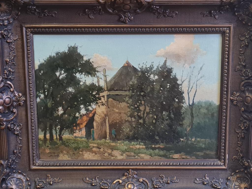 Hooischelf, Ophalen, Overige technieken, 54 cm, Gesigneerd