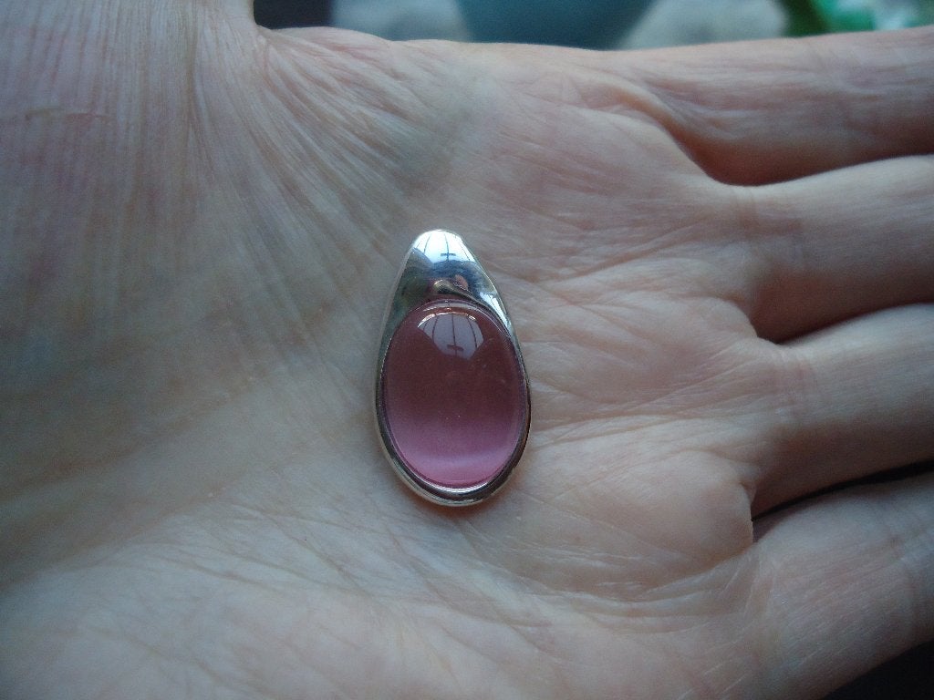 mooie echt zilveren zinzi hanger met roze steen 925, Ophalen of Verzenden, Zo goed als nieuw, Roze, Zilver