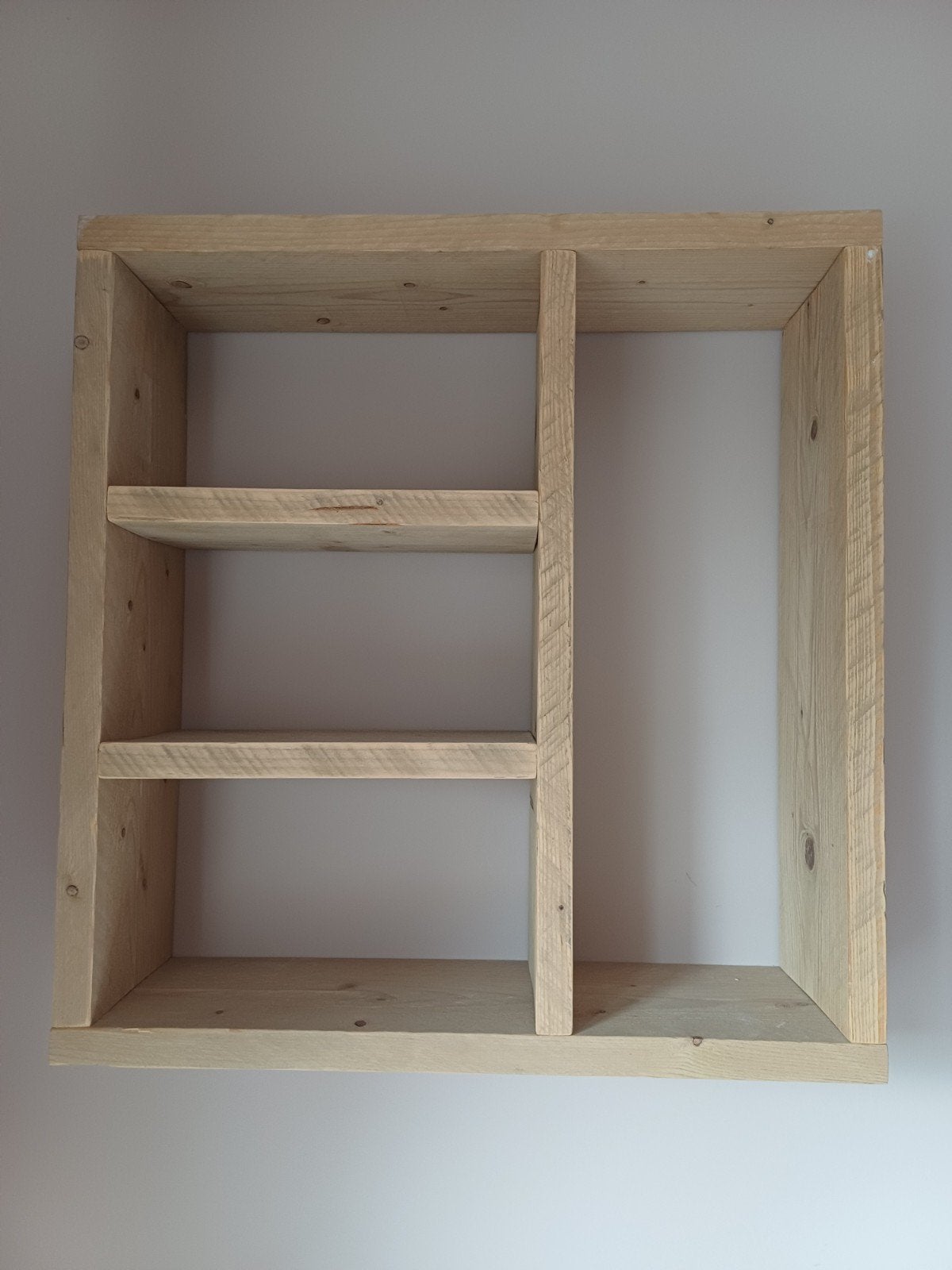 2 steigerhouten wandrekken, Ophalen, 25 tot 50 cm, Minder dan 150 cm, Minder dan 100 cm