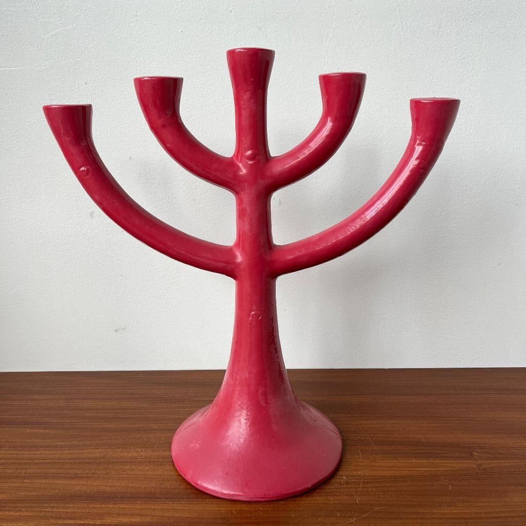 Zweeds design 5-armige kandelaar gietijzer IKEA?, Gebruikt, IKEA, Ophalen of Verzenden, Metaal