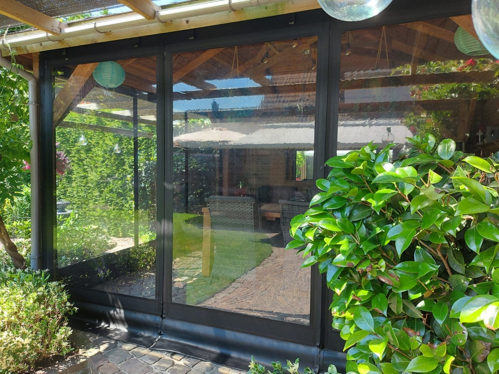 Tentzeil, Veranda Wand - 357x225 cm met oprolbare delen, Ophalen of Verzenden