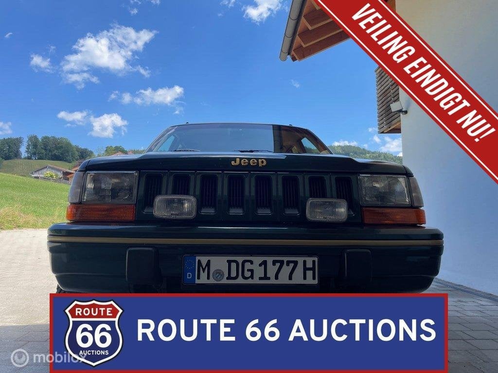 Jeep Grand Cherokee Limited | 1992 | Route 66 Auctions, Auto's, Oldtimers, Jeep, Overige carrosserieën, Zwart, Bedrijf