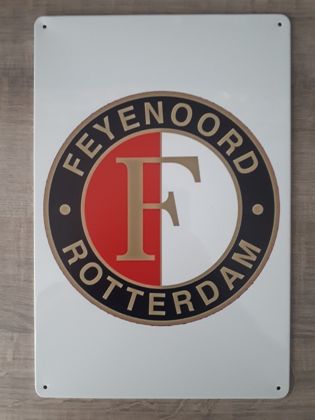 Feyenoord Rotterdam 20x30 cm Metalen Reclamebord, Ophalen of Verzenden, Nieuw, Feyenoord
