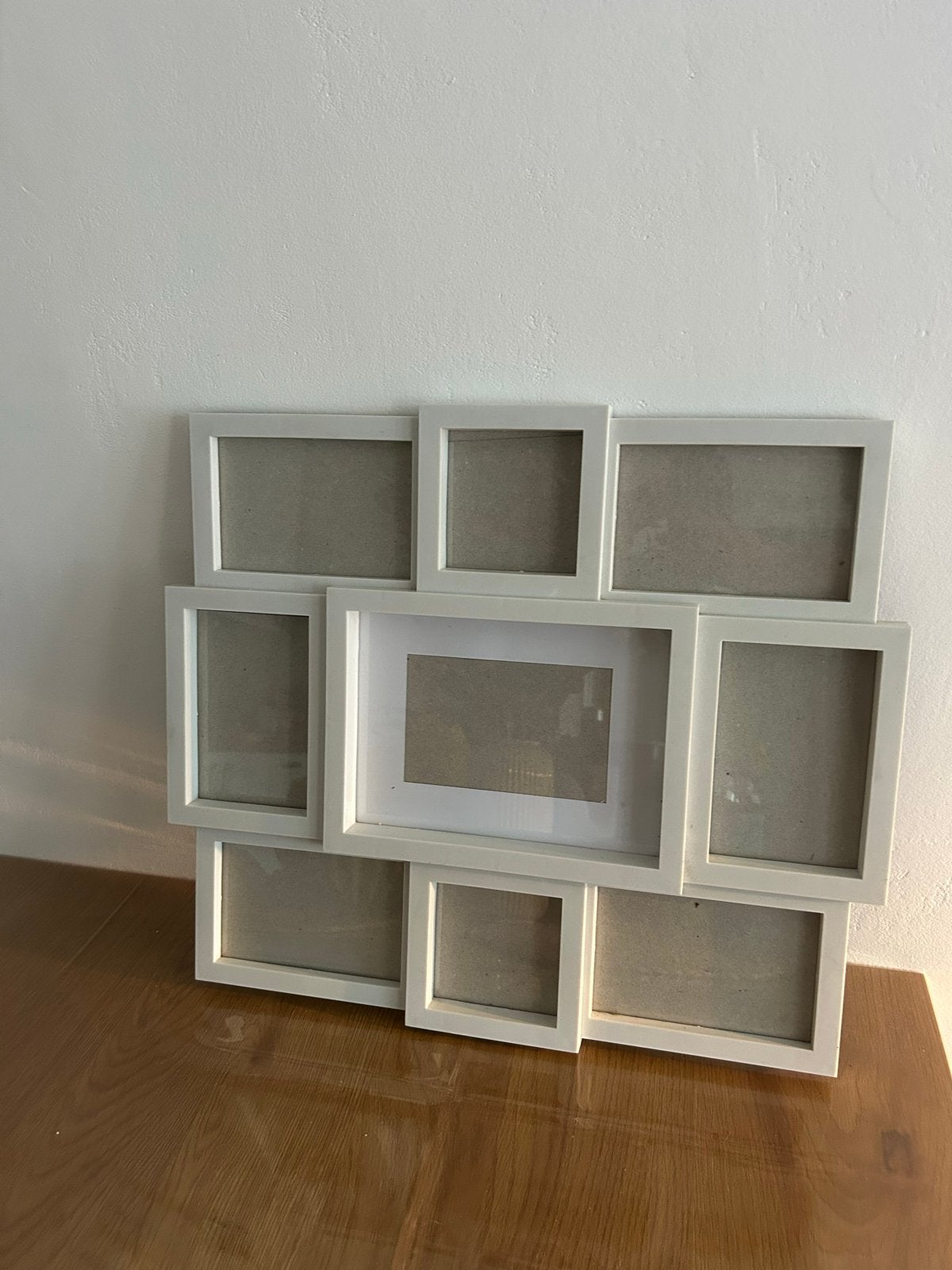 Witte fotolijst collage voor 9 foto's, Kunststof, Gebruikt, Wit, Hangend