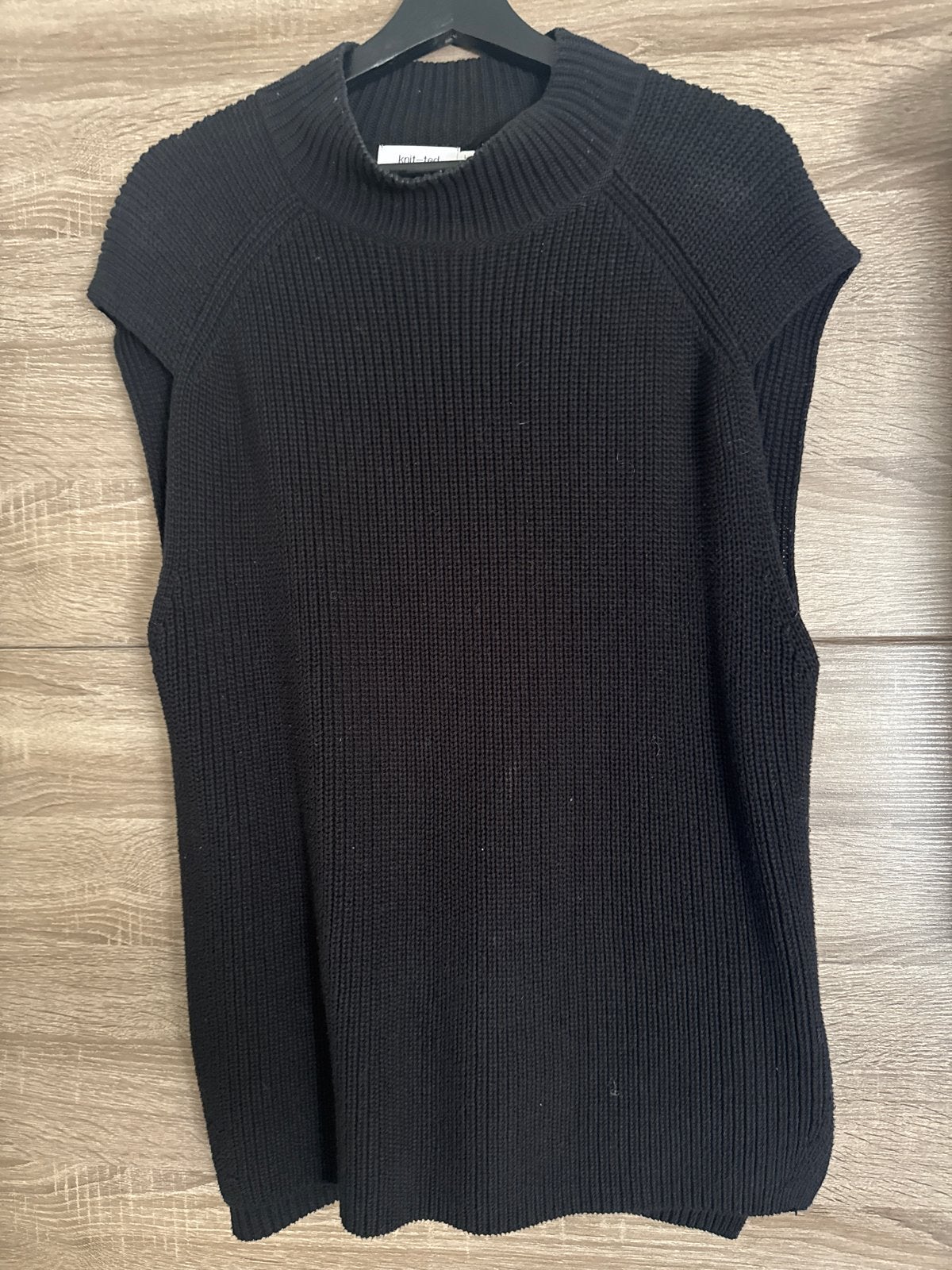 Knit-ted Lola mouwloze trui - Zwart - Maat L, Ophalen of Verzenden, Gedragen, Maat 42/44 (L), Zwart