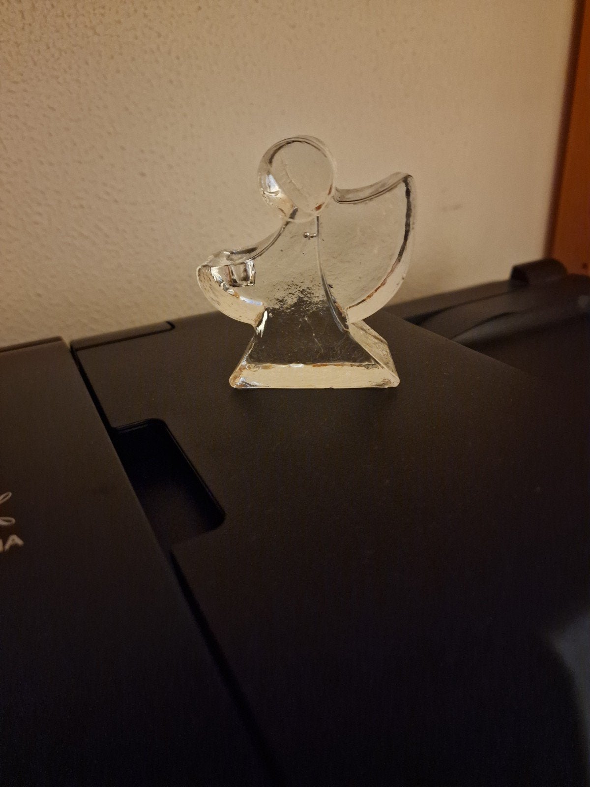Heel mooi glazen engeltje voor dun kaarsje, Ophalen of Verzenden