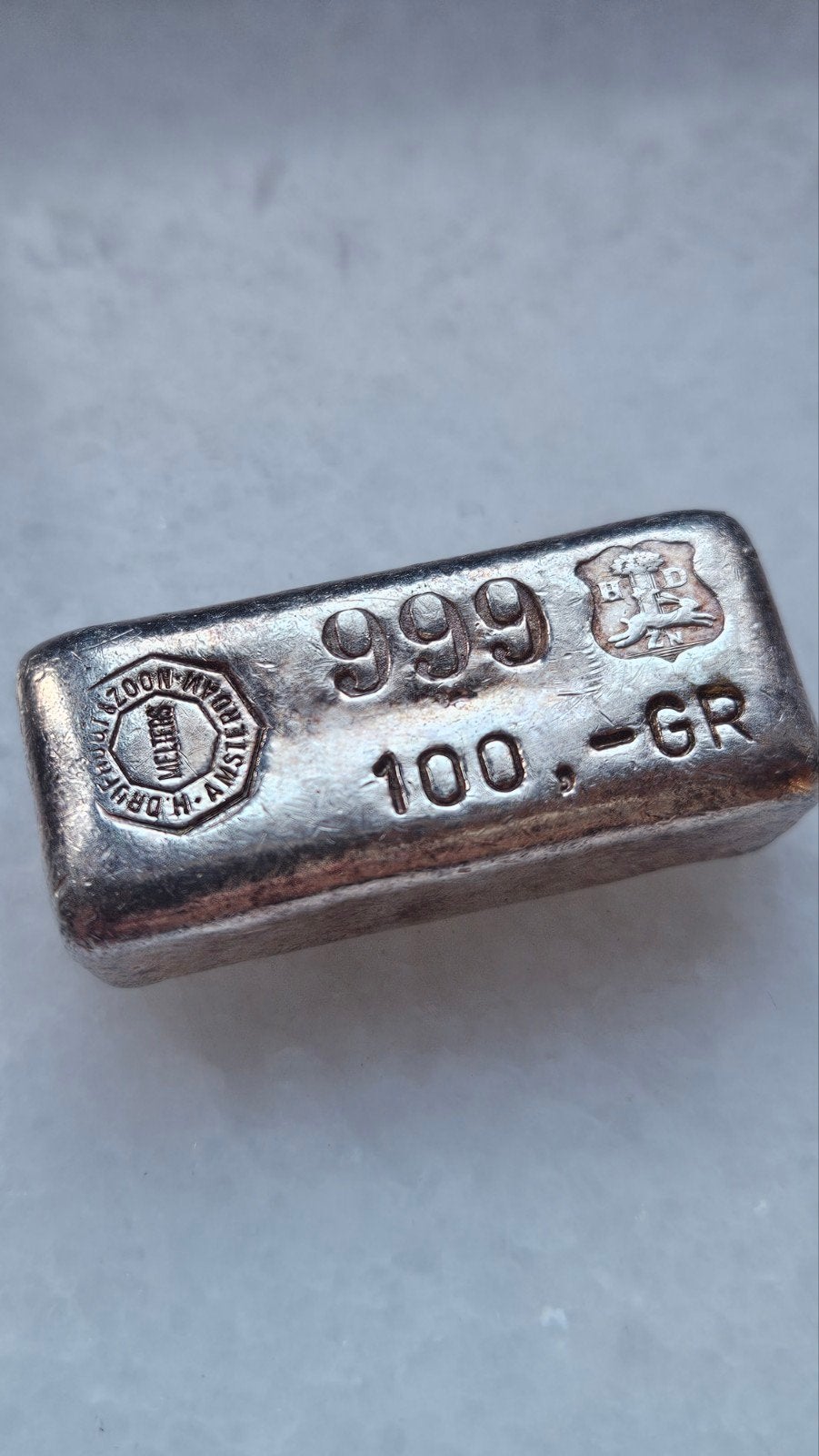 100 gram drijfhout, Postzegels en Munten, Ophalen of Verzenden, Zilver