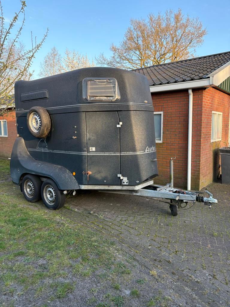 Böckman 2-paardentrailer, Ophalen, Gebruikt, Polyester, 2-paards trailer