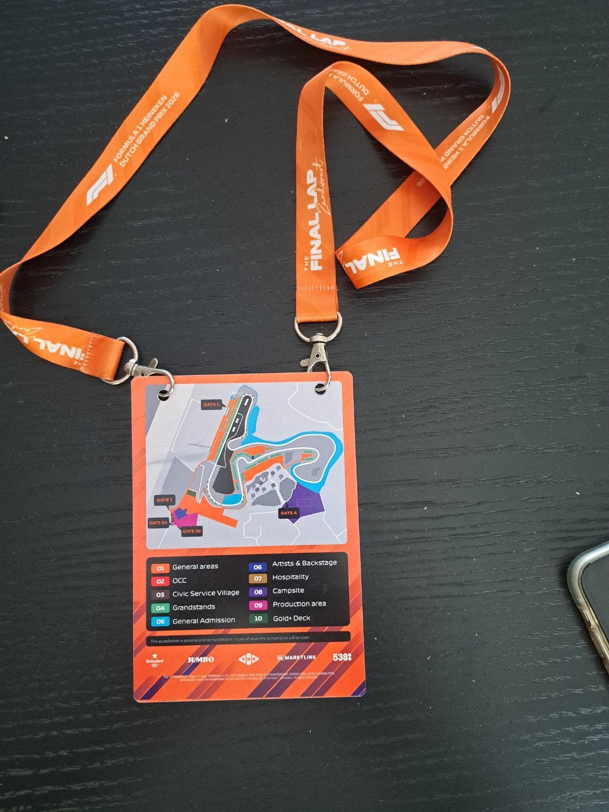 keycord final lap zandvoort oranje 2026 dutch grand prix