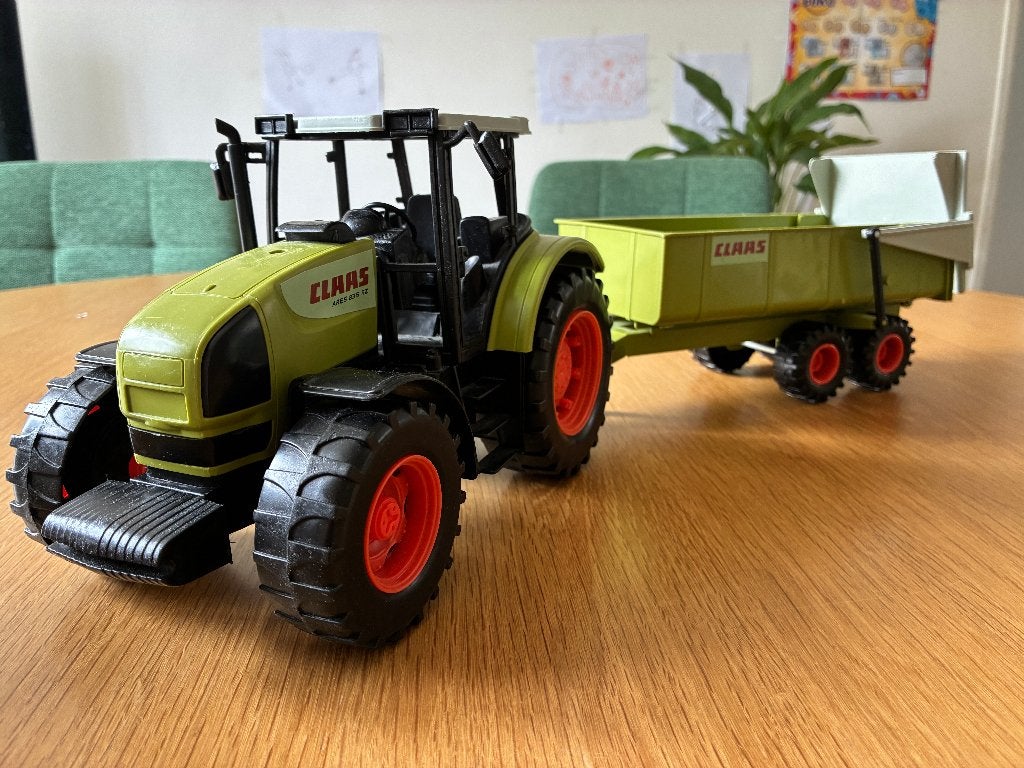 Tractor met aanhangwagen (Speelgoed), Ophalen, Gebruikt
