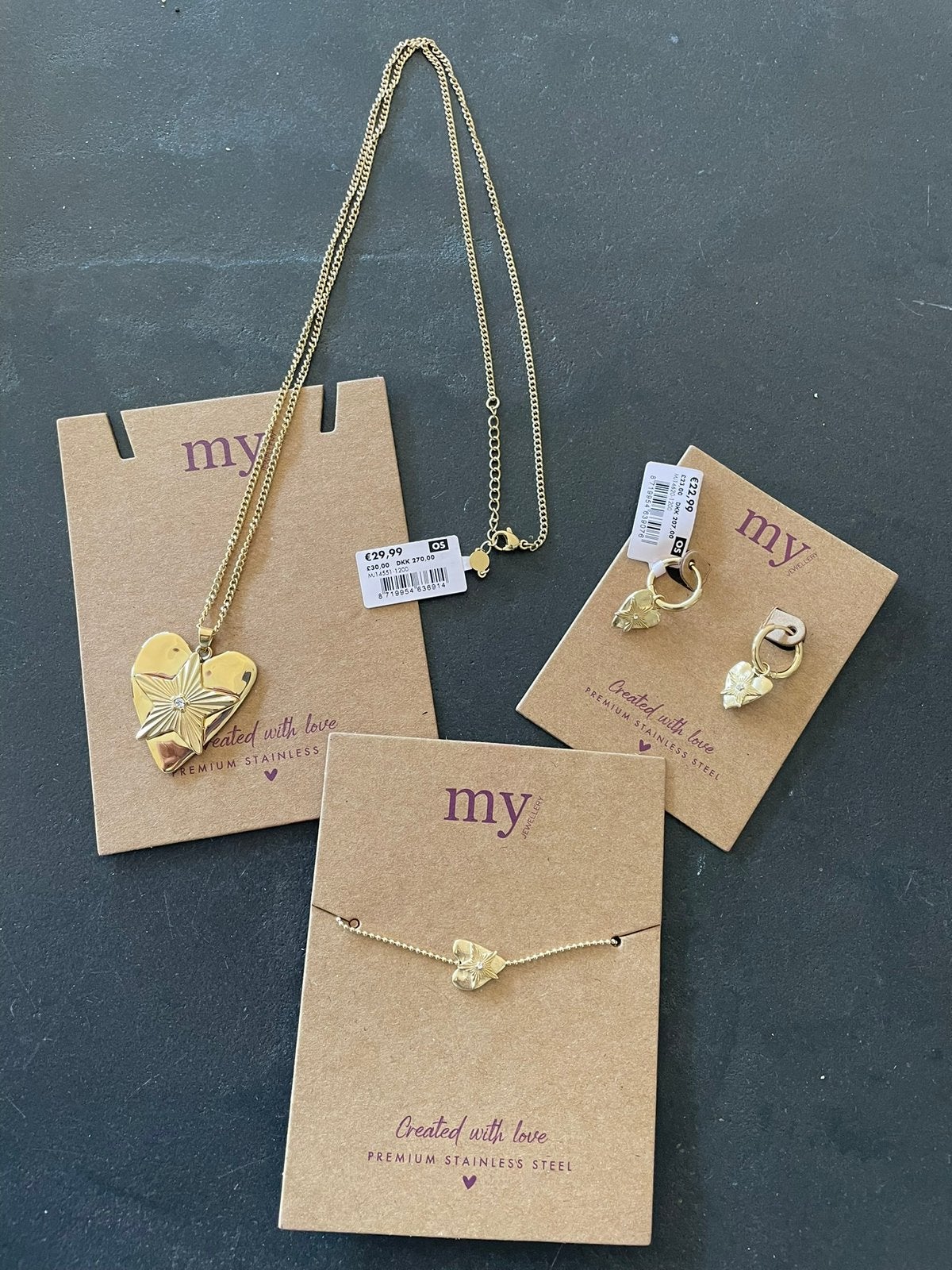 My Jewellery set ketting oorbellen armband goudkleurig, Ophalen of Verzenden, Nieuw