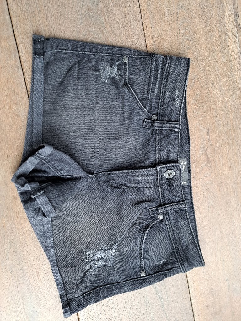 Jeans short zwart, Ophalen of Verzenden, Zo goed als nieuw, Zwart, W27 (confectie 34) of kleiner