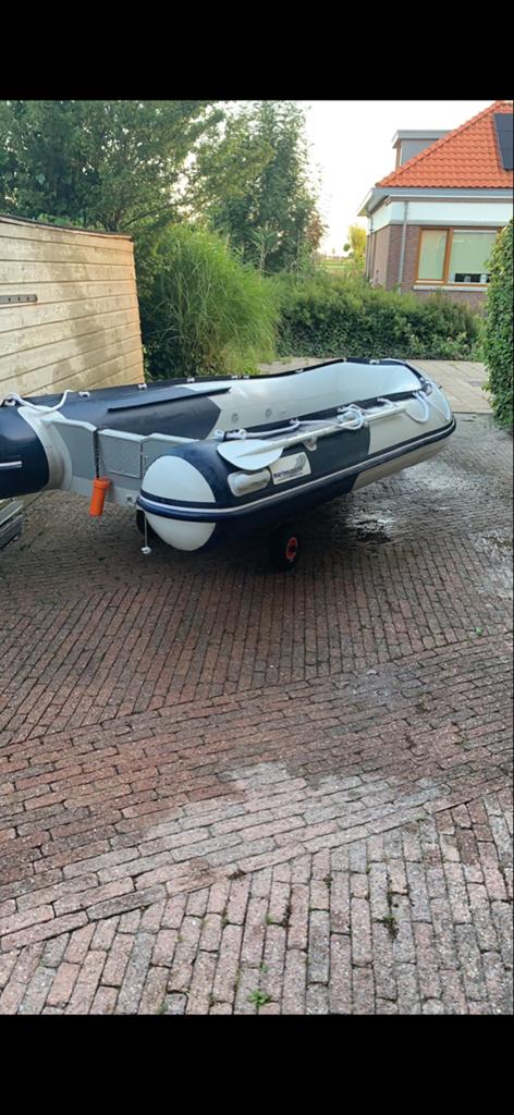 Marinesports rubberboot met 6pk Johnson buitenboordmotor, Ophalen, Gebruikt