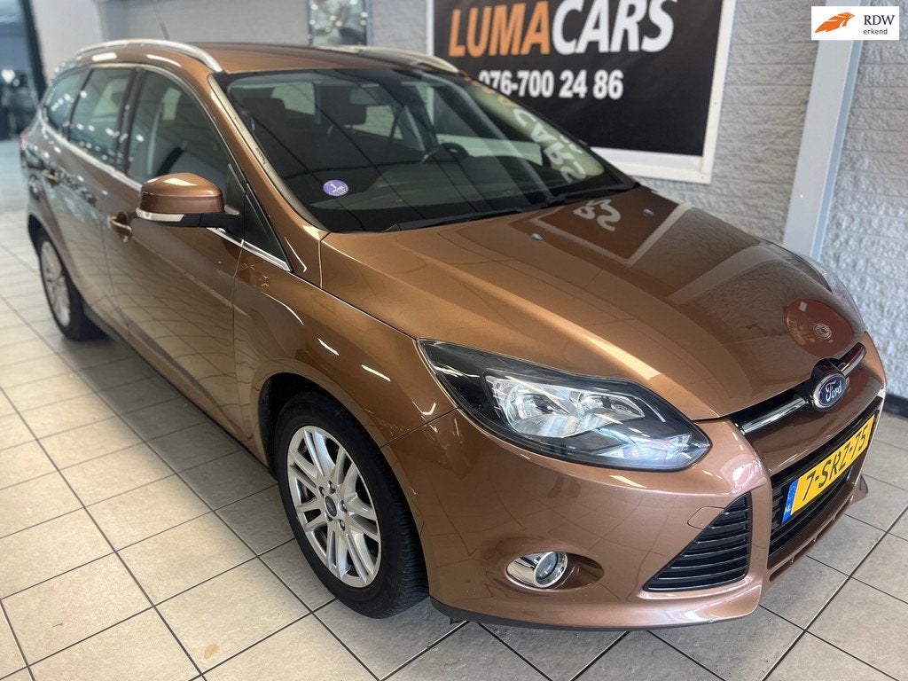 Ford Focus Wagon 1.0 EcoBoost Titanium | Nieuwe APK |125pk |, Auto's, Ford, Euro 5, 125 pk, Gebruikt, Bruin