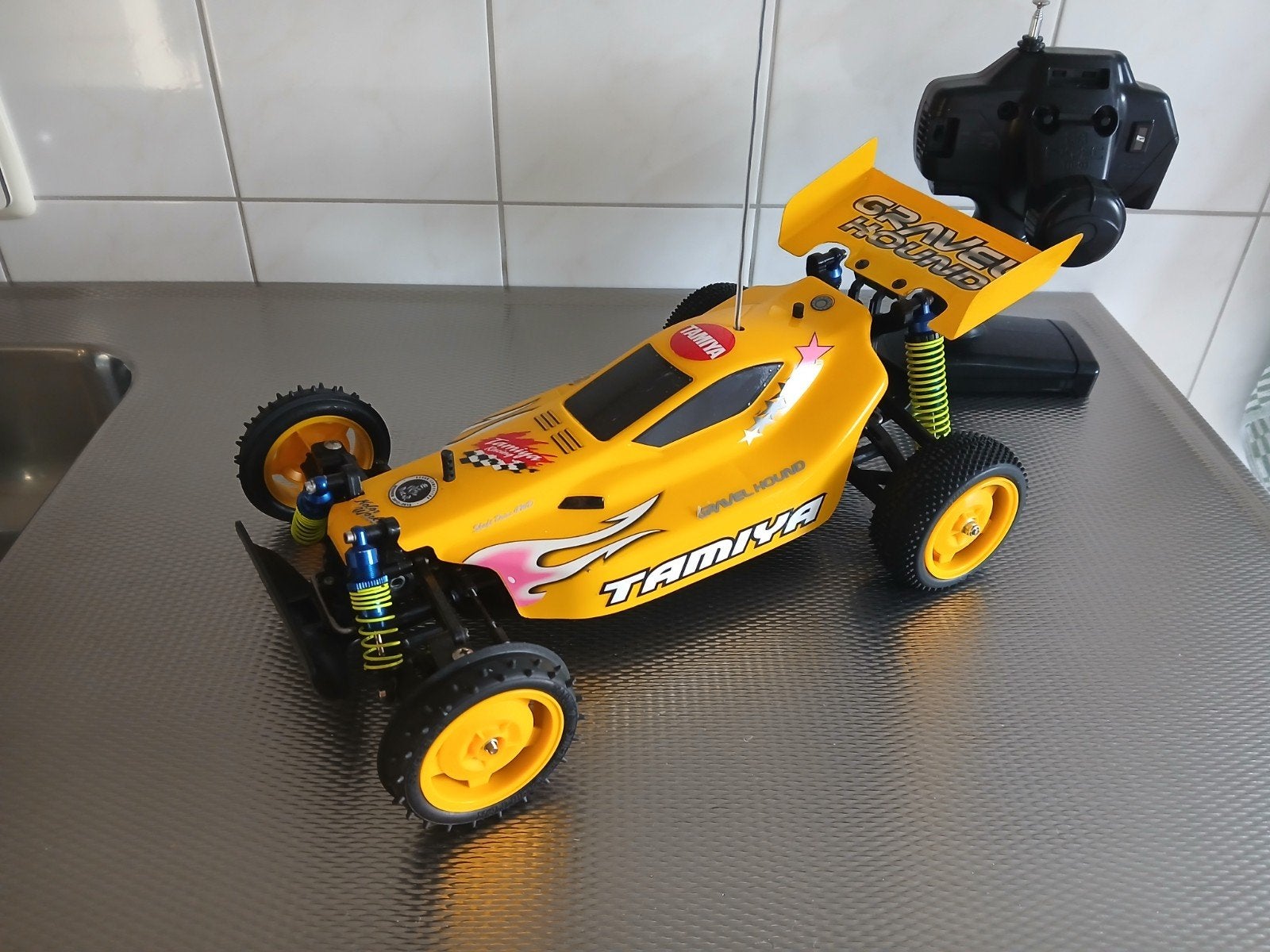 Tamiya Gravel Hound buggy, Elektro, Auto offroad, Ophalen of Verzenden, Zo goed als nieuw