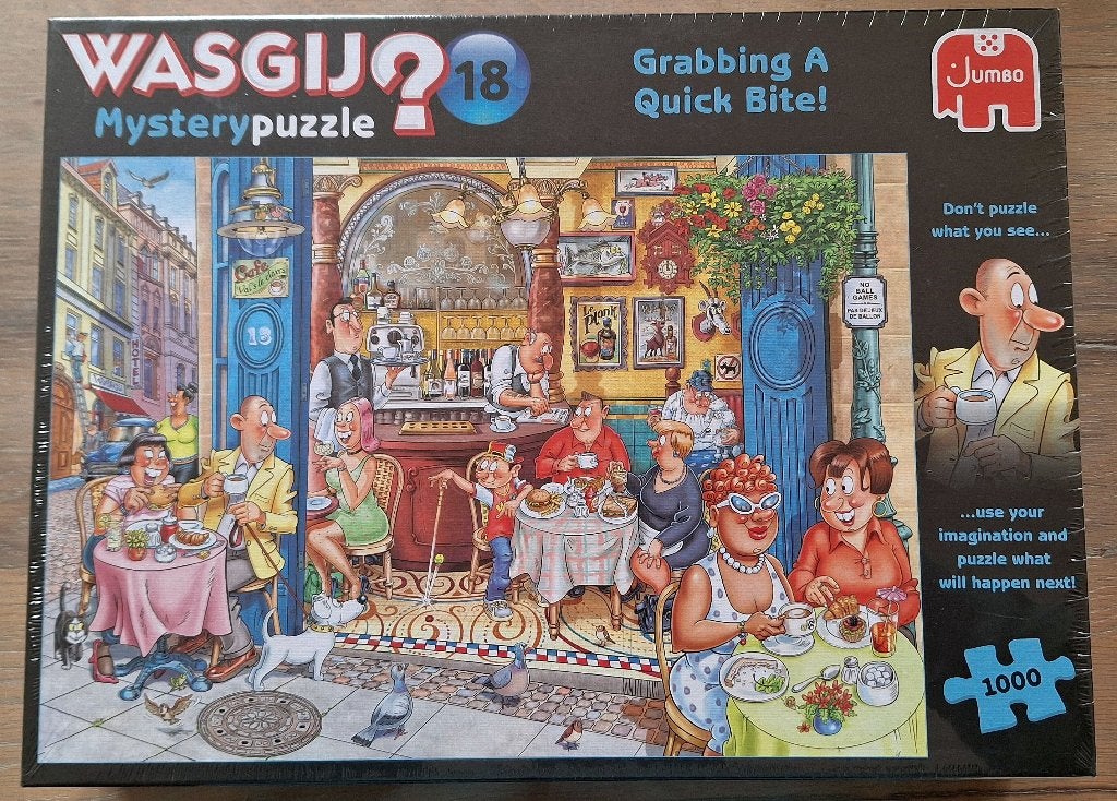 Nog NIEUW in Seal: Wasgij Mystery Puzzle 18 Blauw “Grabbing, Ophalen of Verzenden, 500 t/m 1500 stukjes, Nieuw, Legpuzzel