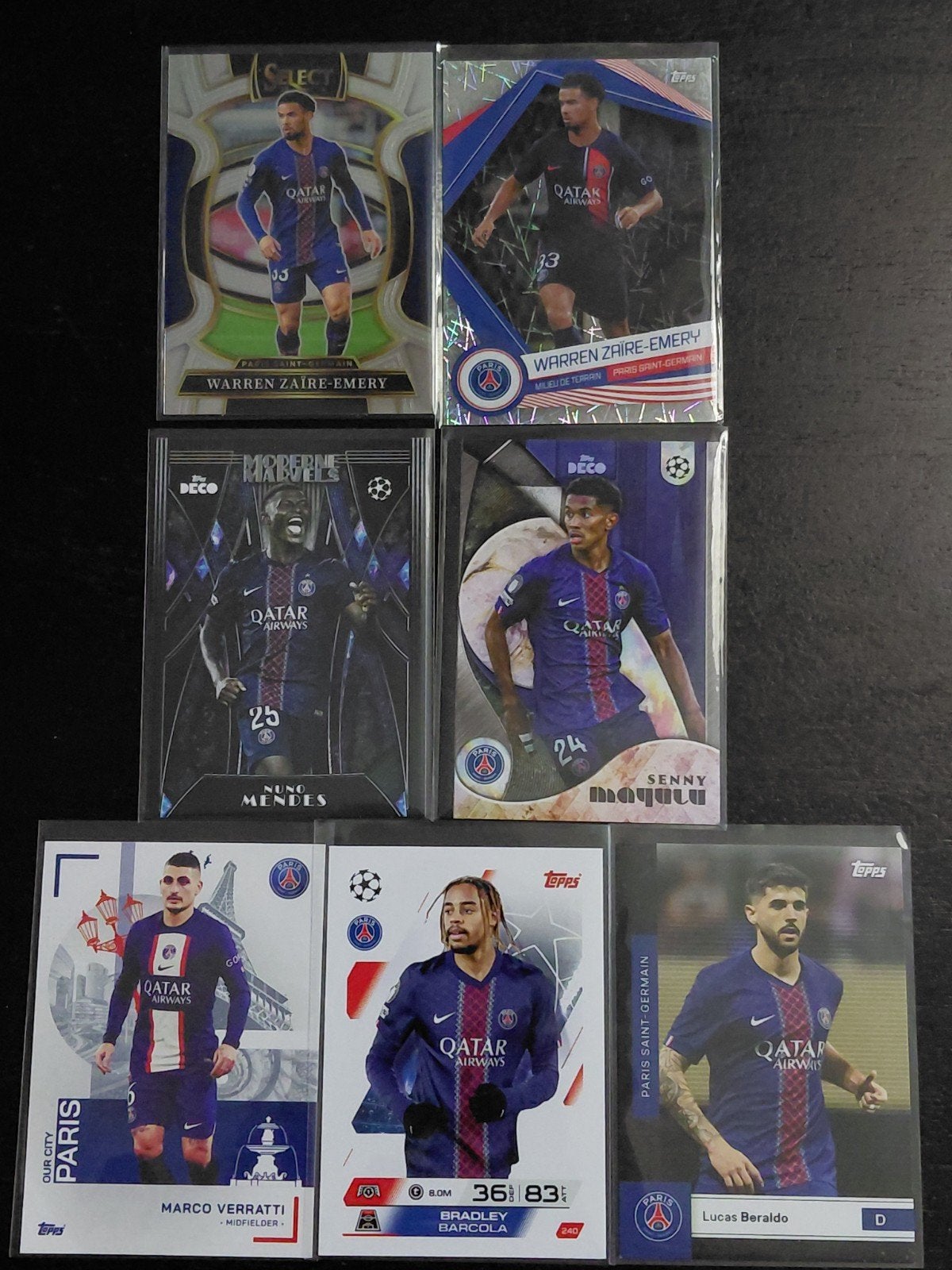 PSG Voetbal Spelerskaarten - Topps en Panini Collectie, Ophalen of Verzenden, Zo goed als nieuw, Buitenlandse clubs, Spelerskaart